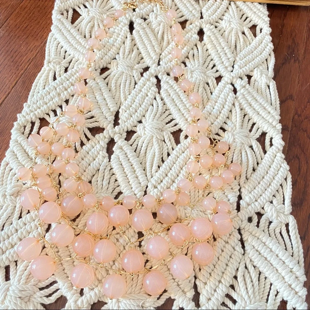 NWOT J. Crew | Multi strand pale pink beaded necklace #281 - Picture 3 of 5